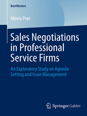 cover image of Sales Negotiations in Professional Service Firms